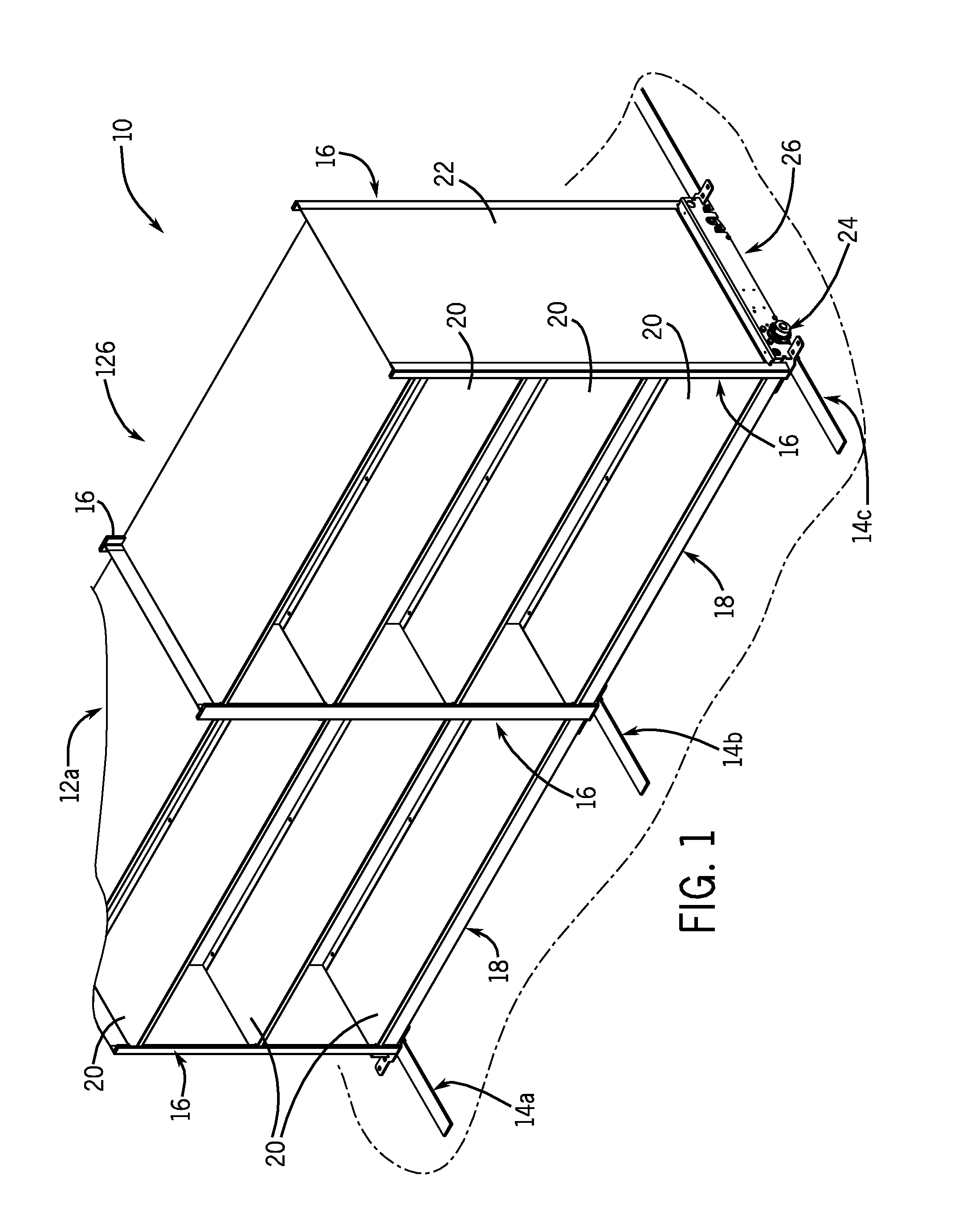 Carriageless mobilized storage unit for use in a mobile storage system