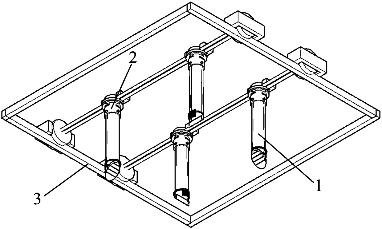 Test equipment for analyzing structure of loose accumulation body