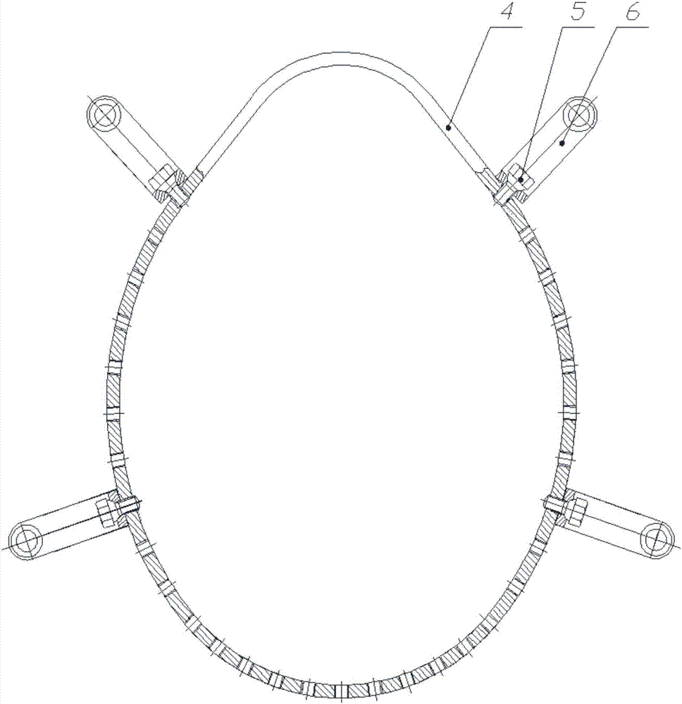 Hinge-type skull pelvic ring