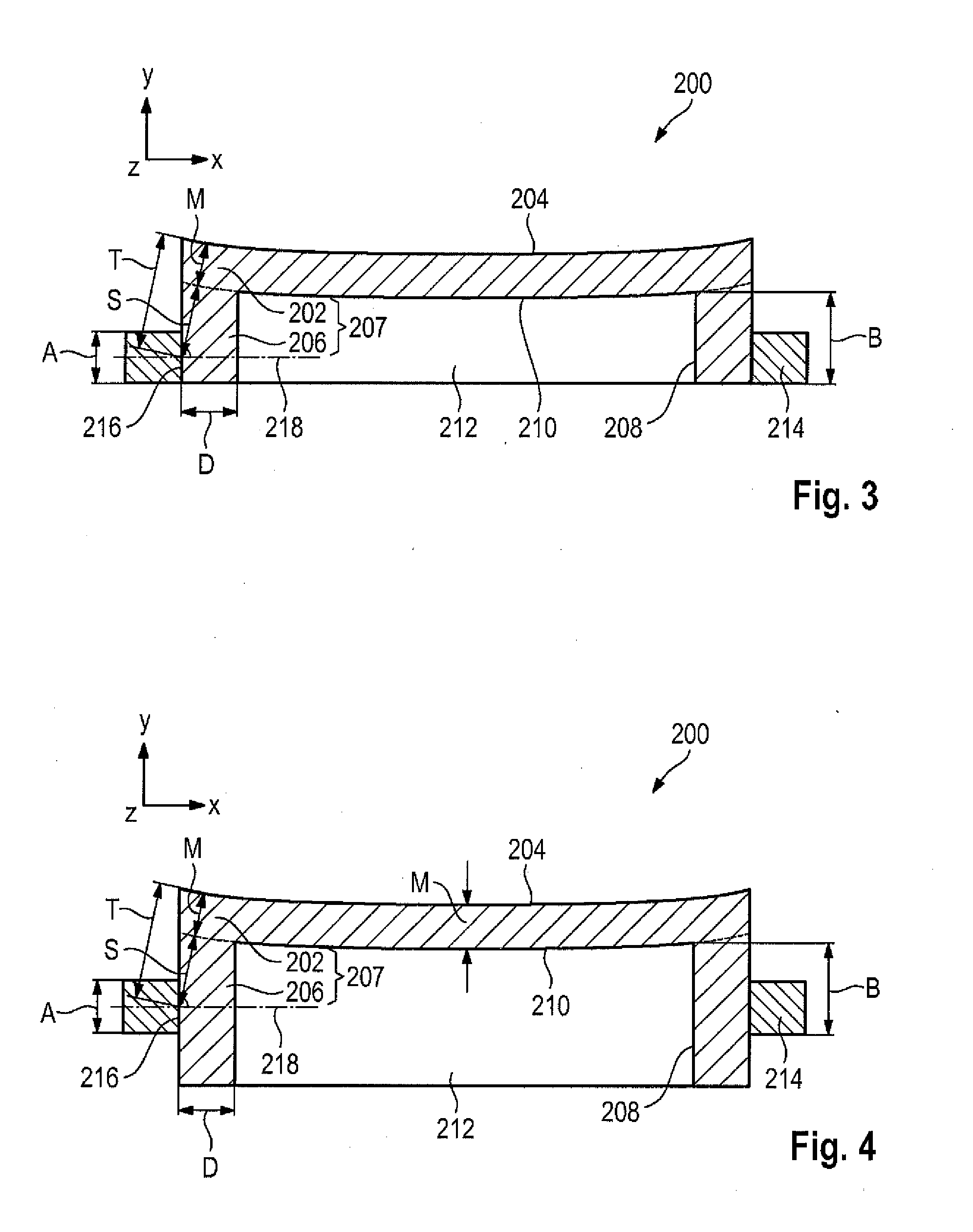 Lithography apparatus and method for producing a mirror arrangement