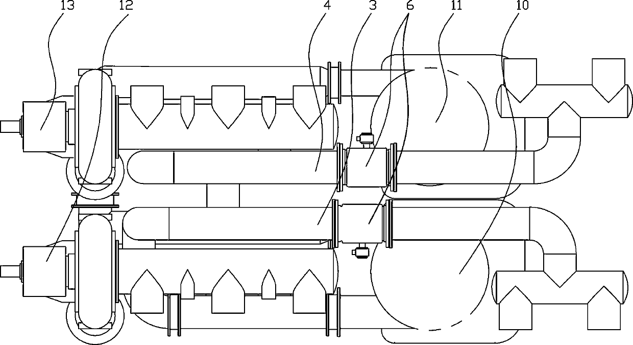 Mixing and discharging multifunctional pipeline system