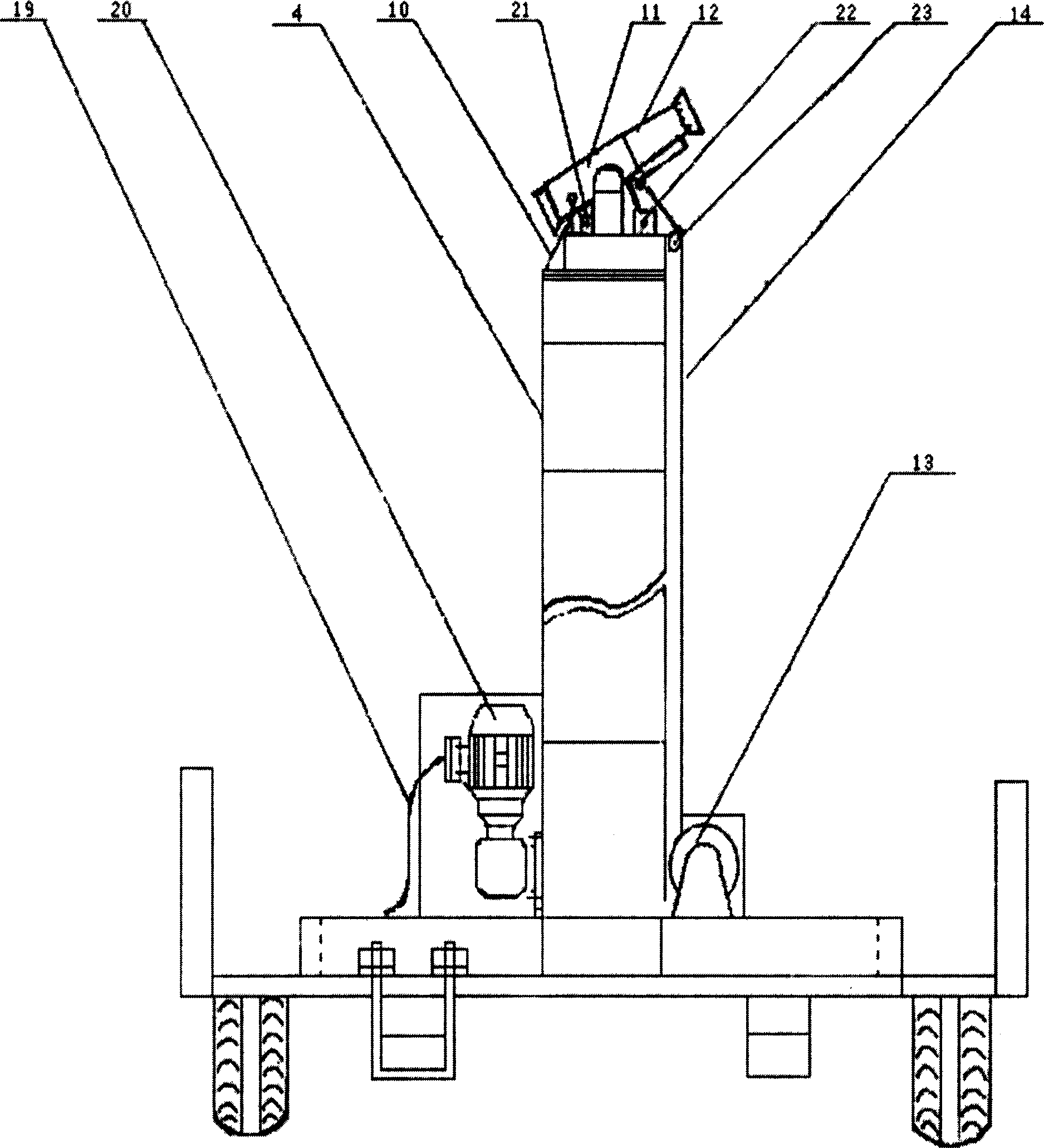 Lifting type high-throw air-assisted spraying vehicle for forest protection