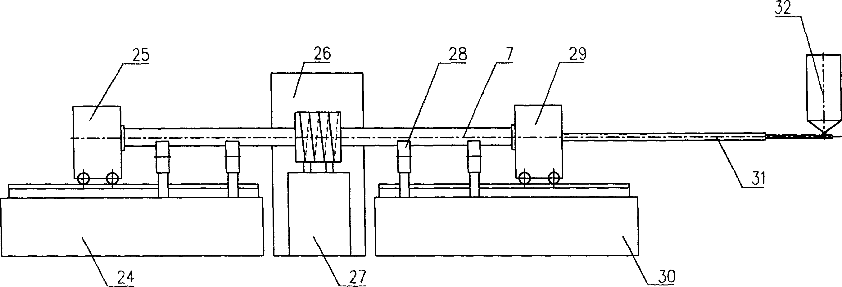 Producing equipment and method for inorganic material composite coating steel pipeline