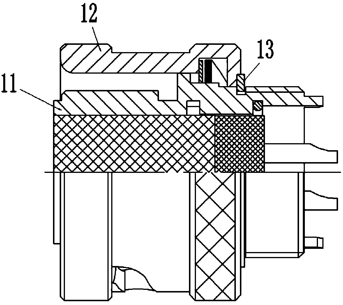 Electric connector with connecting nut