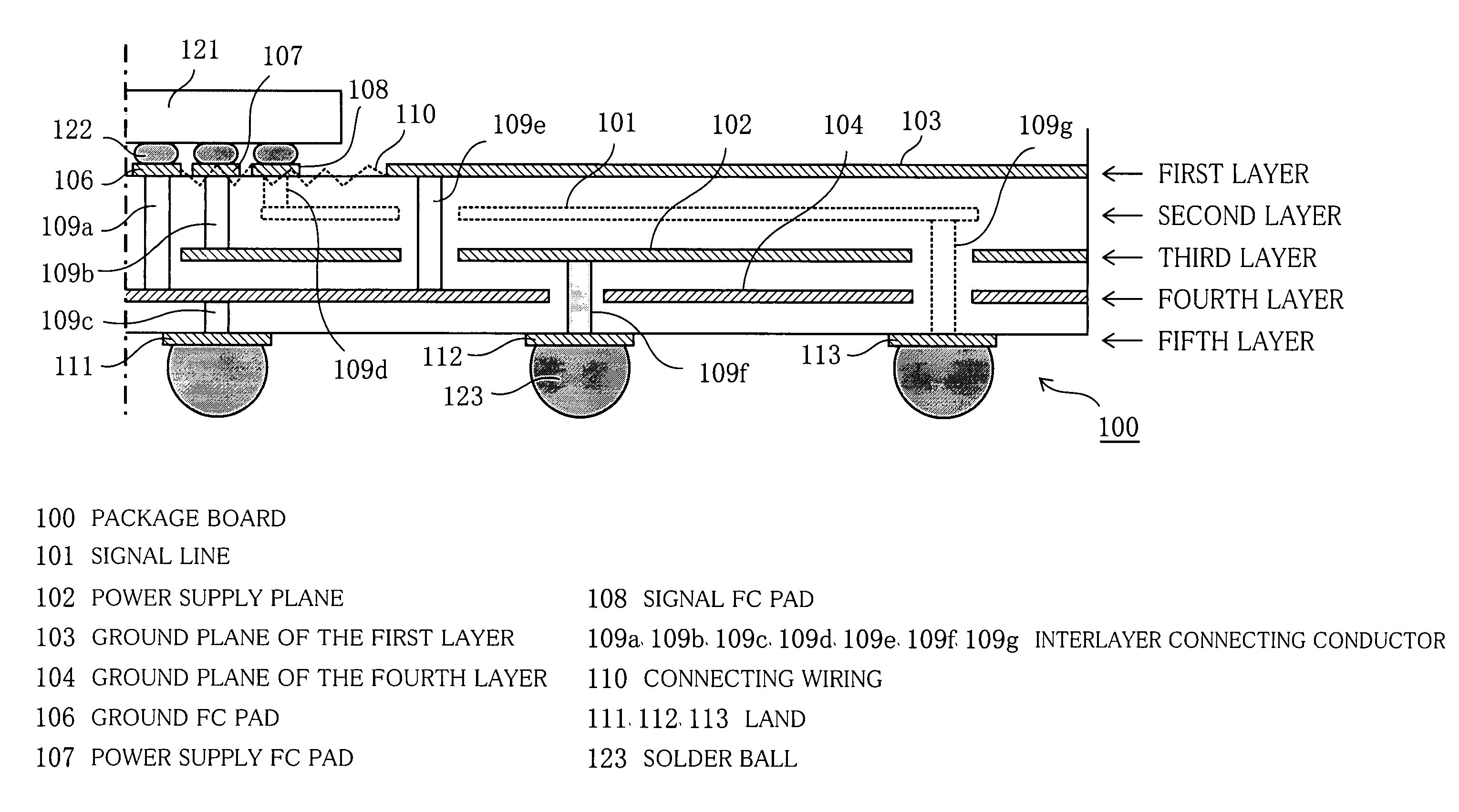 Wiring board having connecting wiring between electrode plane and connecting pad