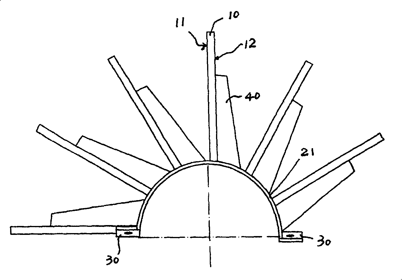 Vane of aerater