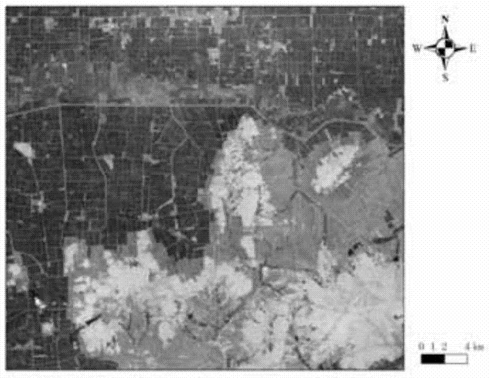 Paddy field and dry land distinguishing method based on oriented objects and medium-resolution-ration remote sensing image