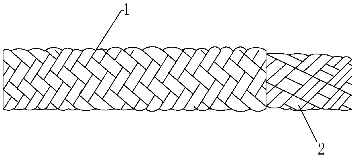 High-strength low-extension anti-bending-fatigue sailboat rope and manufacturing method thereof