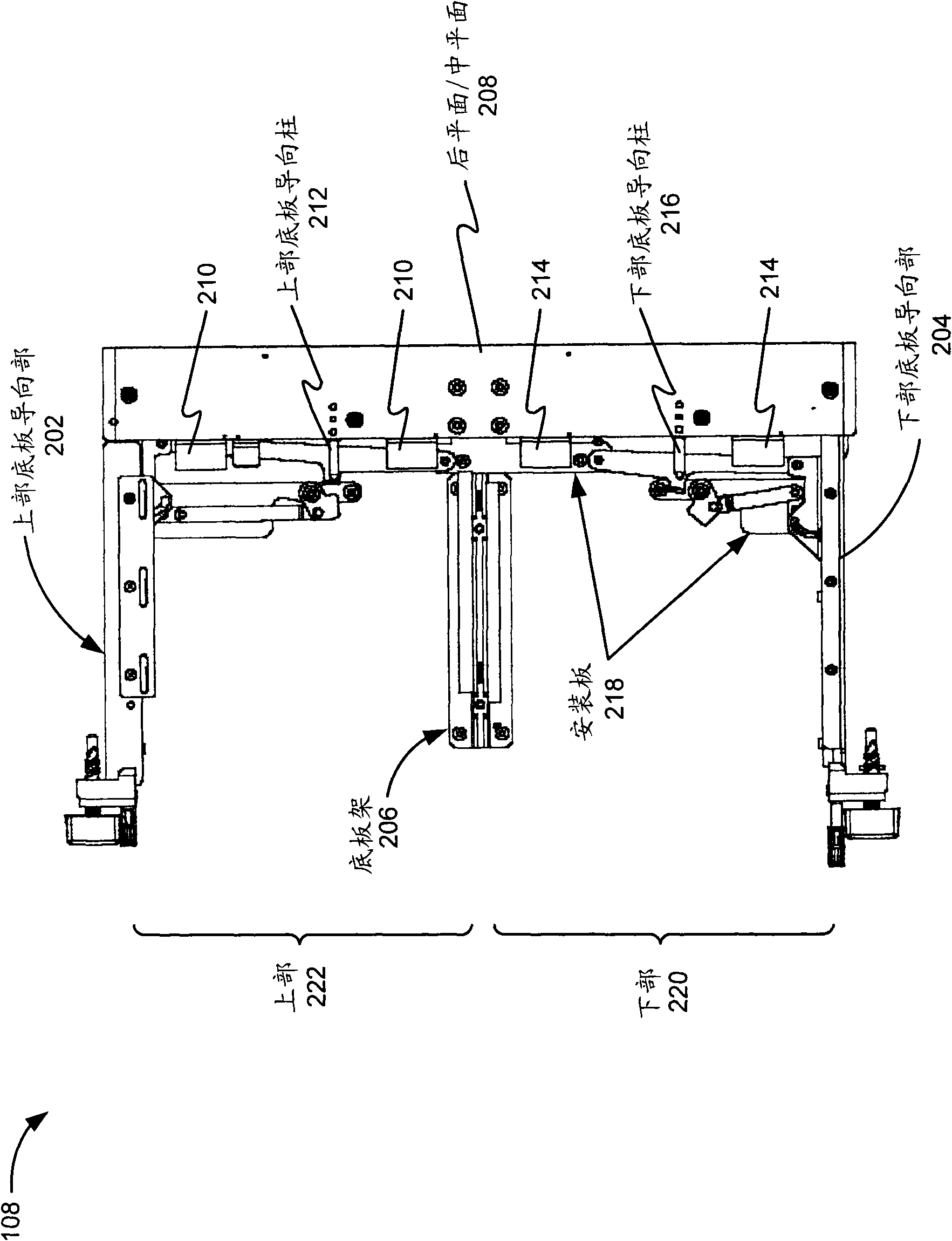 Retention-extraction device for removable cards in a chassis