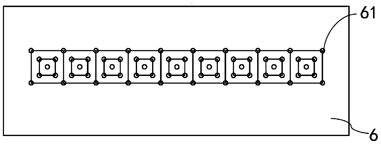 Electrospinning equipment and its continuous nozzle with positive quadrangular platform and nine nozzles with auxiliary electrodes