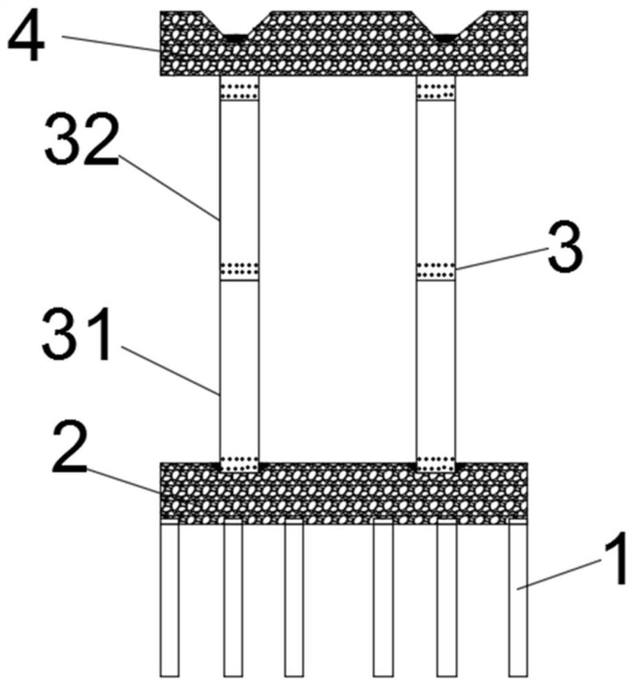 Fabricated pier and construction process thereof