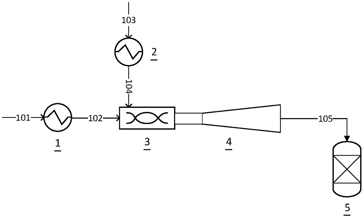 Method for mixing and vaporizing hydrogen fluoride and chlorohydrocarbon