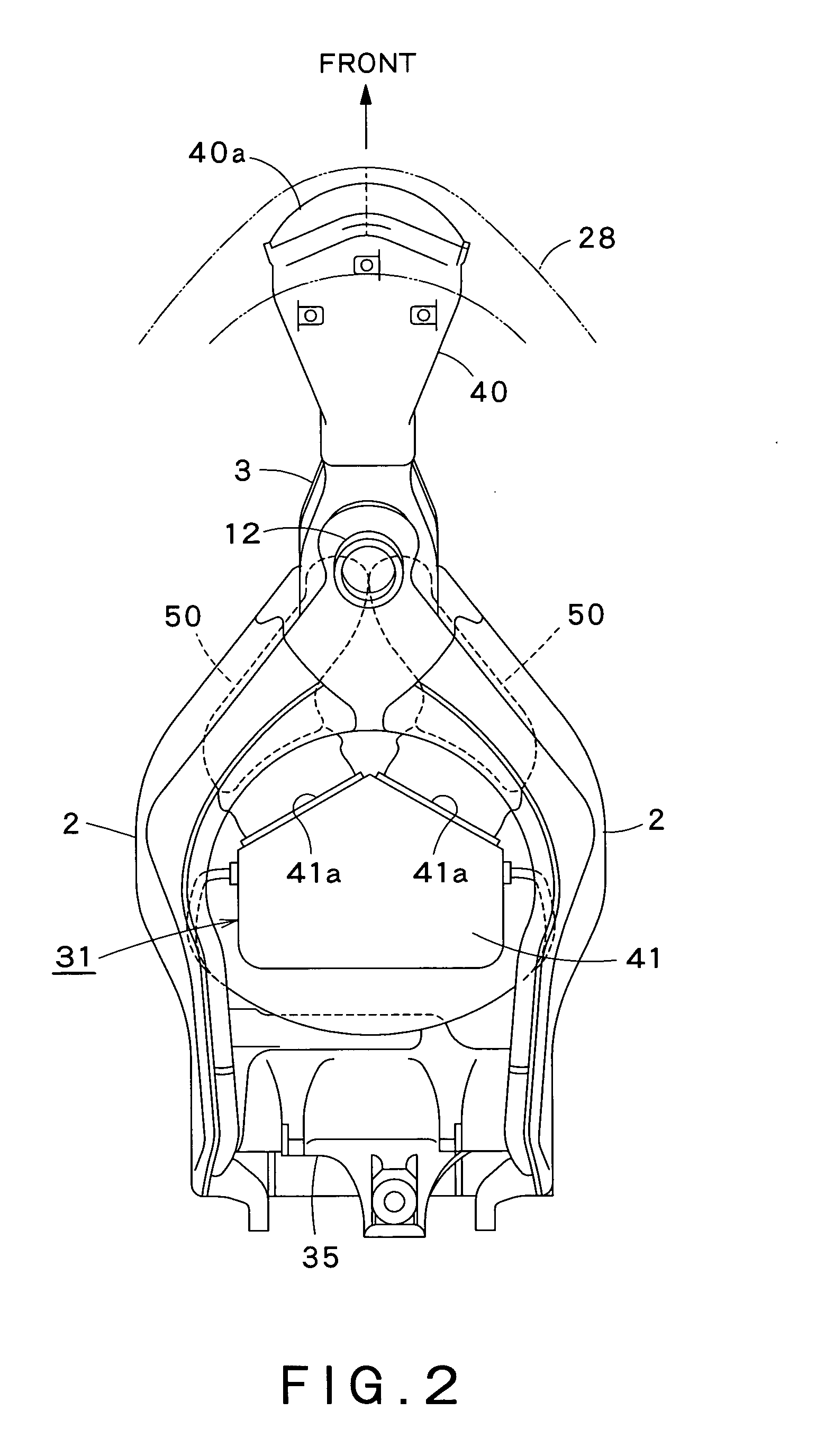 Air intake structure for motorcycle