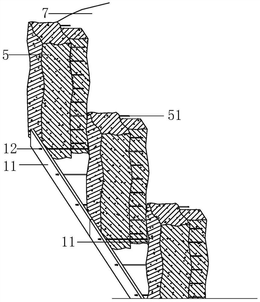 Landslide zone pile plate type comprehensive protection construction system and method