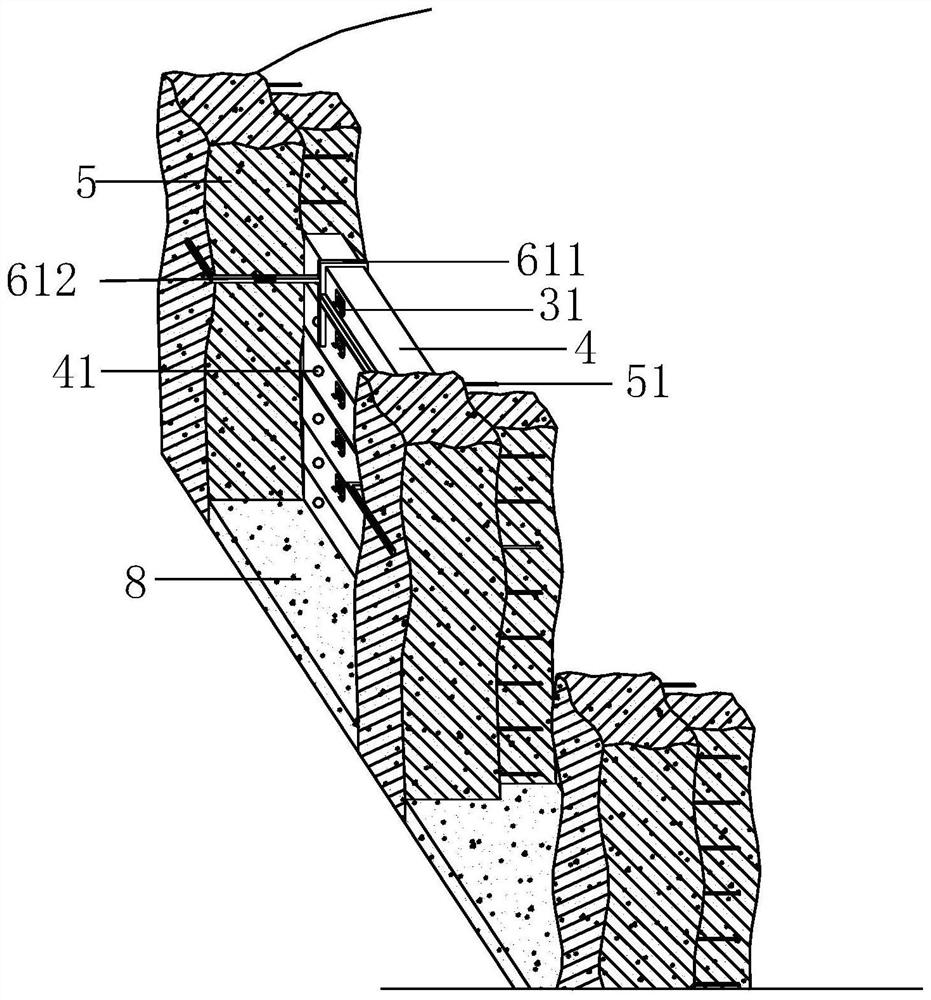 Landslide zone pile plate type comprehensive protection construction system and method