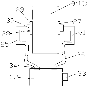 Module for forming bending body of glass milk bottle