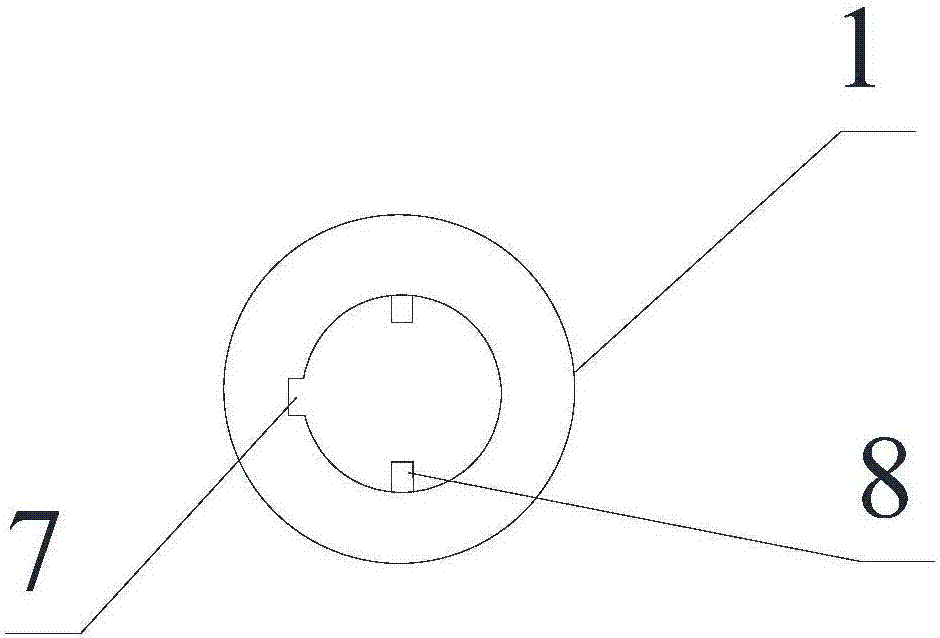 Guiding device for radial drilling