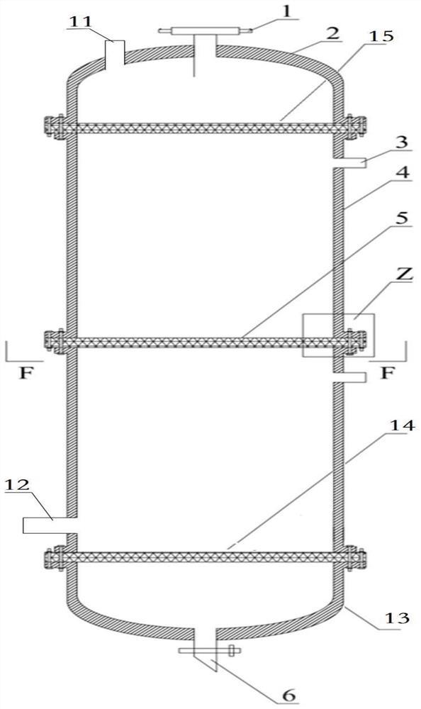 Sectional adsorption and desorption device and its application