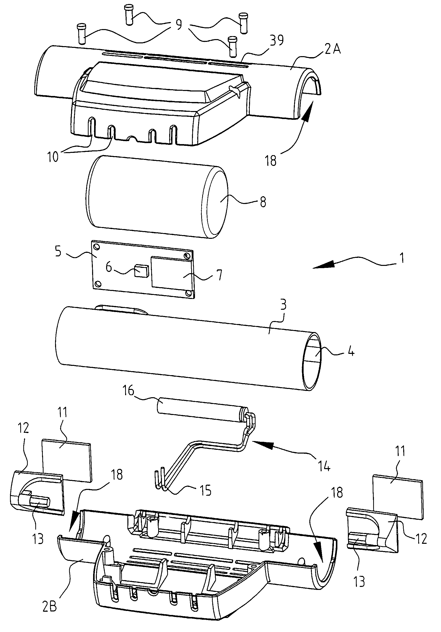 Device and method for protecting an object against fire