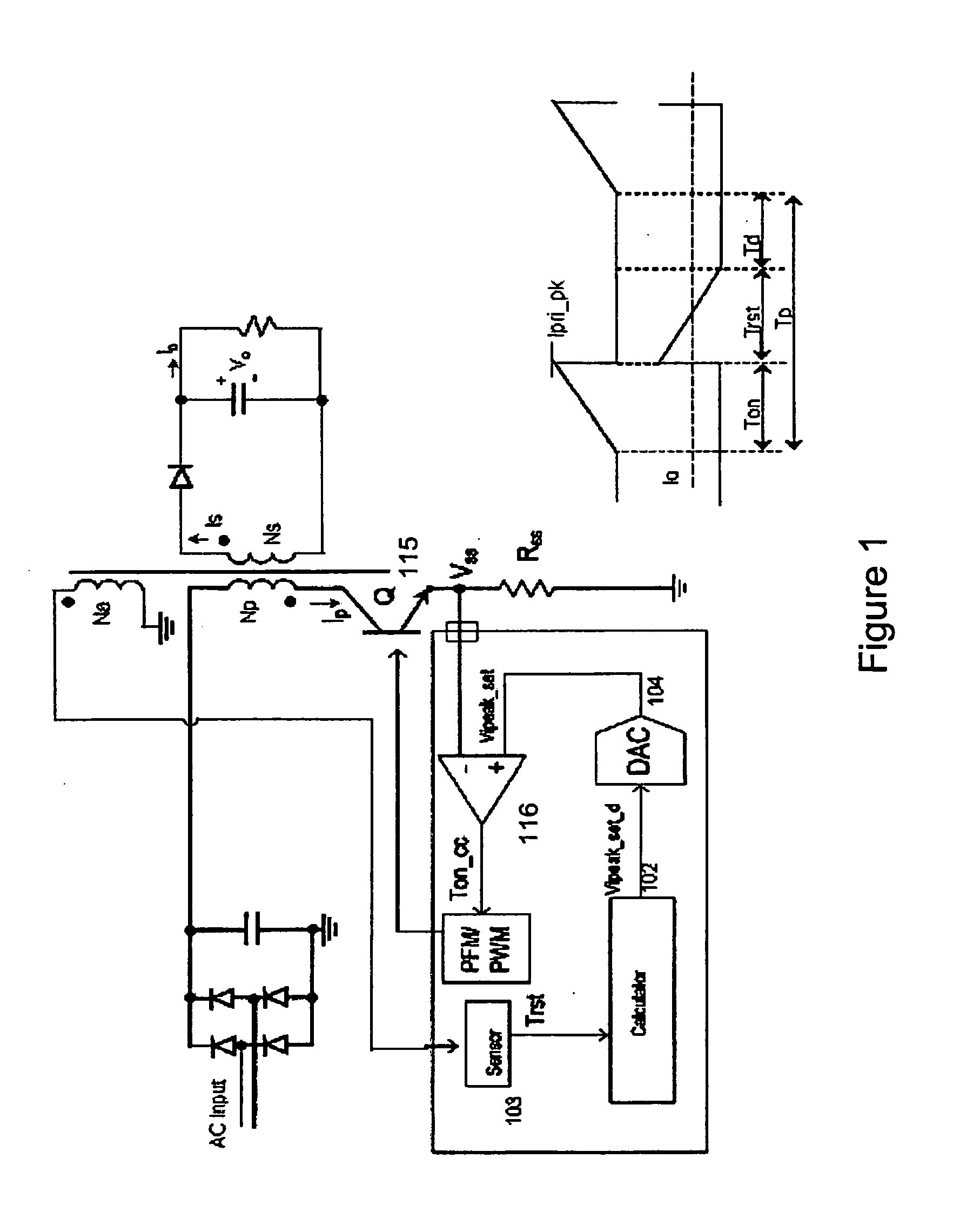 System And Method For Controlling A Current Limit With Primary Side Sensing Using A Hybrid PWM and PFM Control