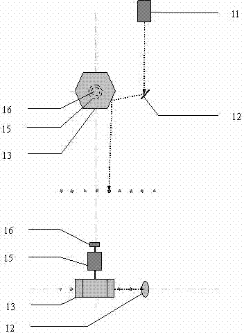 Method and device for airborne laser scanning flying height change real-time compensation