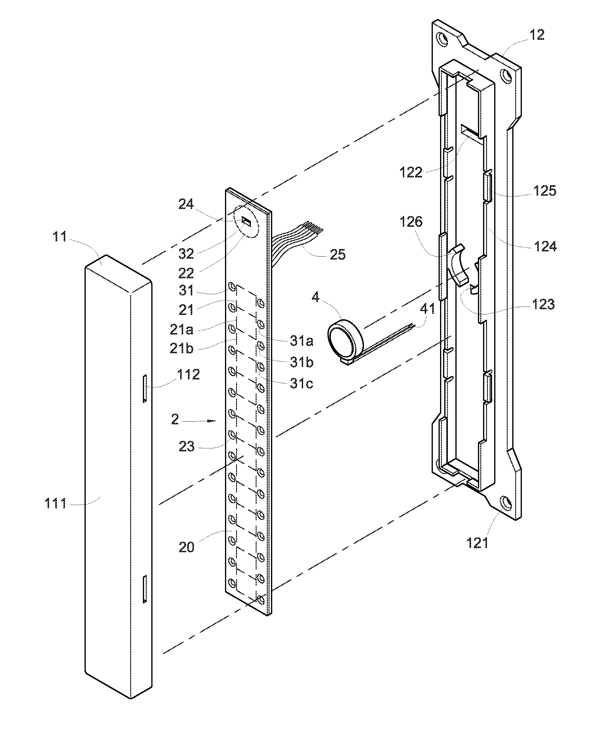 Touch-sensitive linear adjustment switch