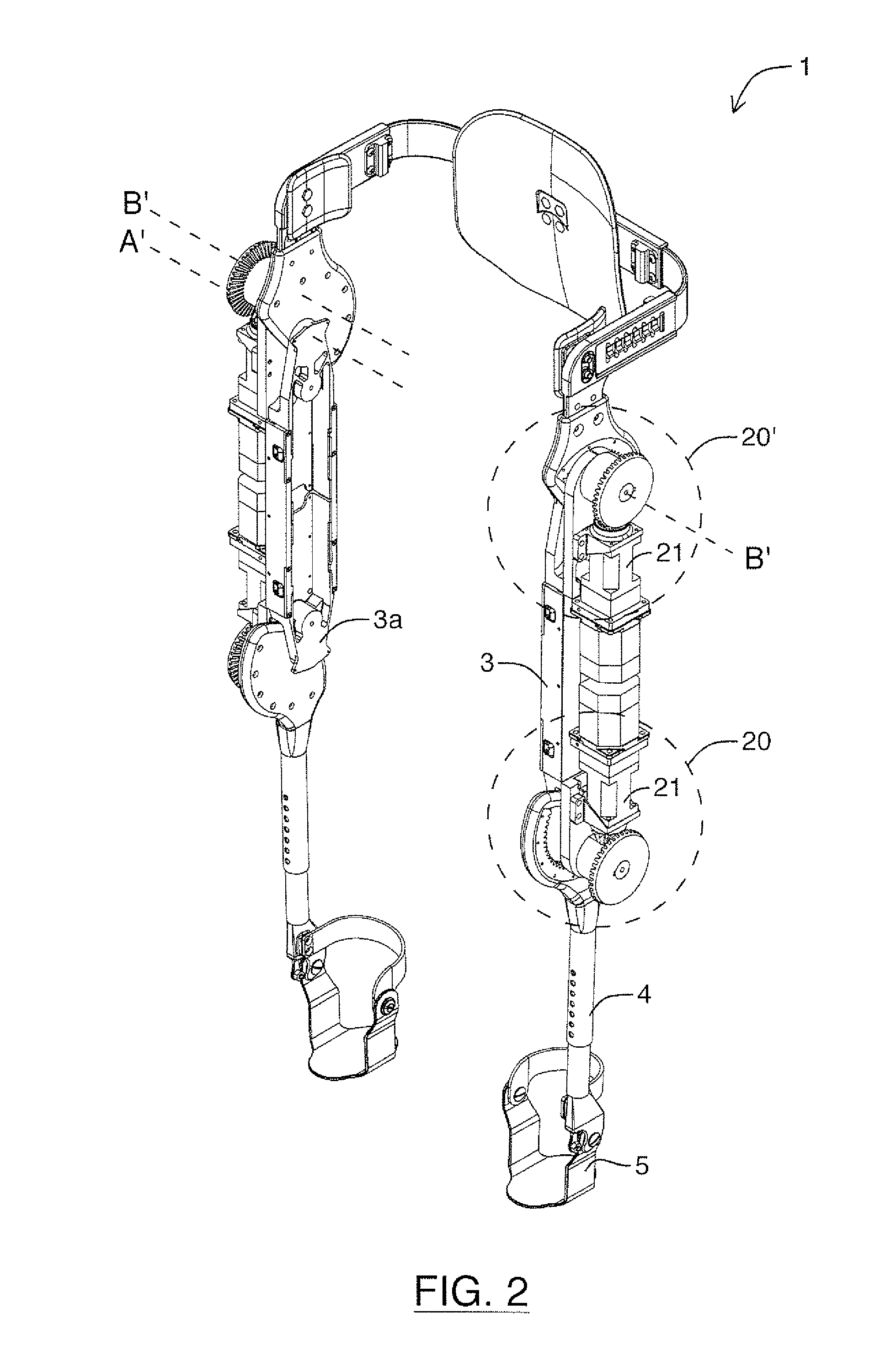 Transmission assembly for use in an exoskeleton apparatus