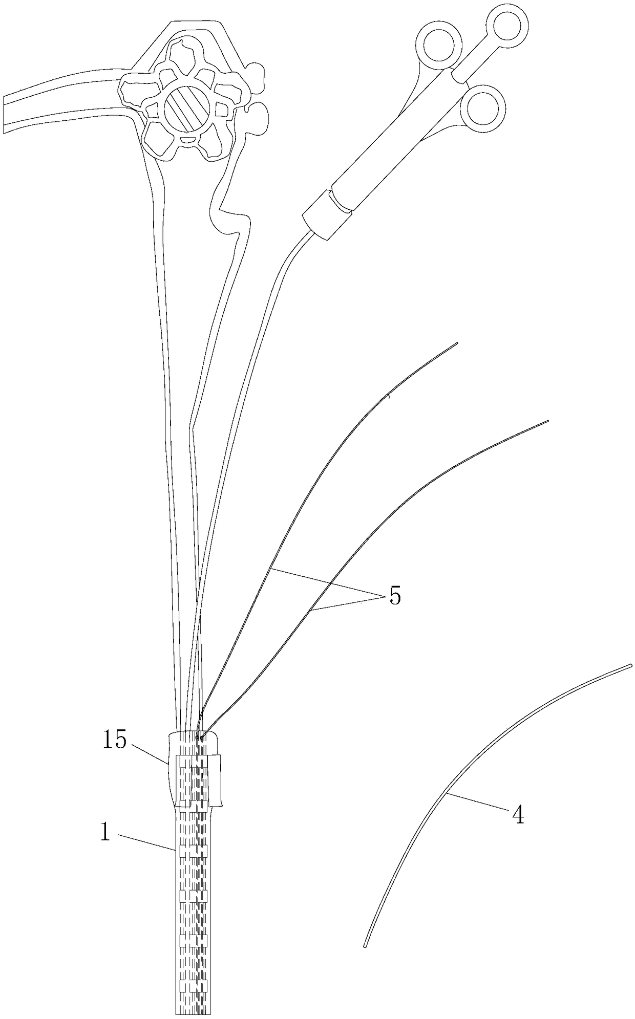 Integrated sleeve type endoscopic treatment auxiliary pipeline device