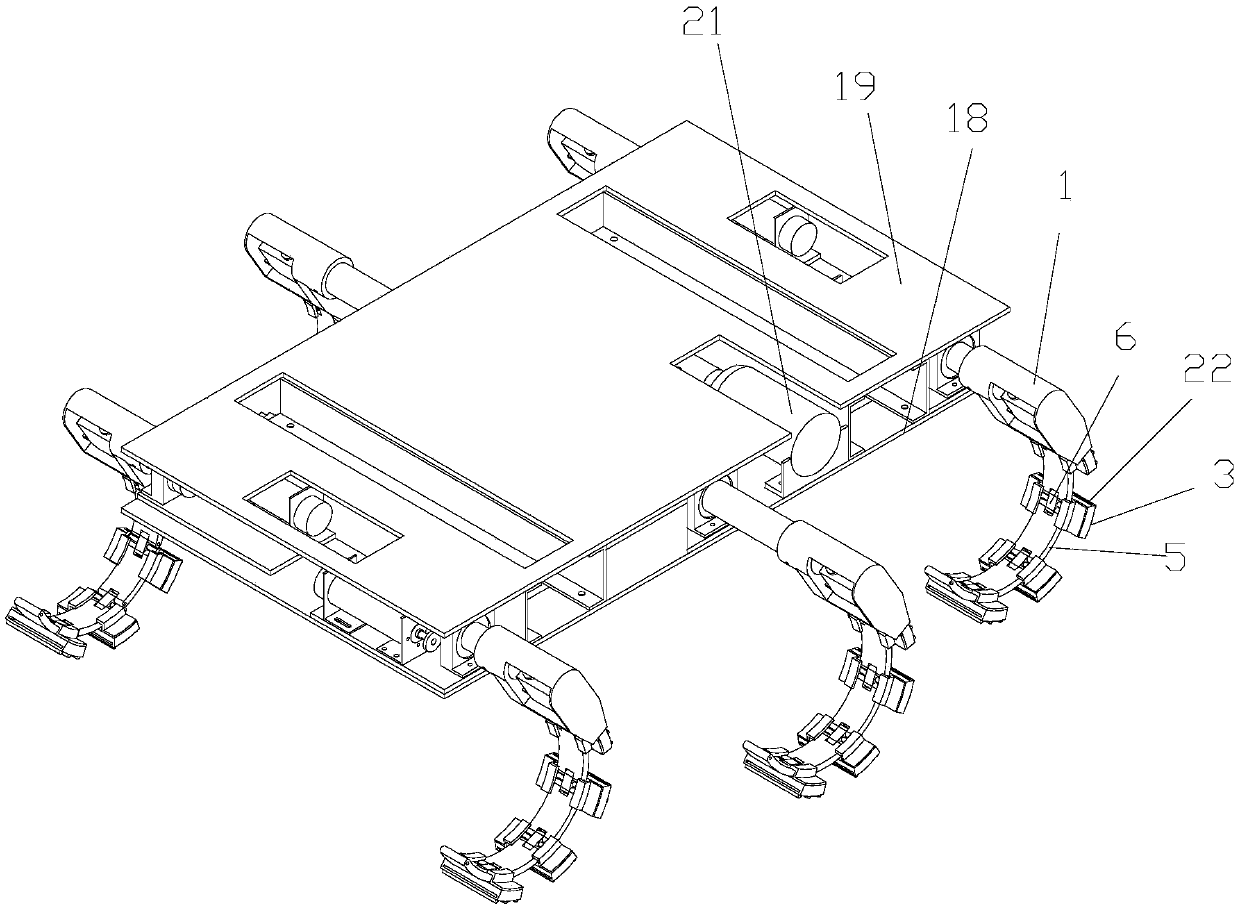 Amphibious multi-legged robot with metamorphic mechanical legs