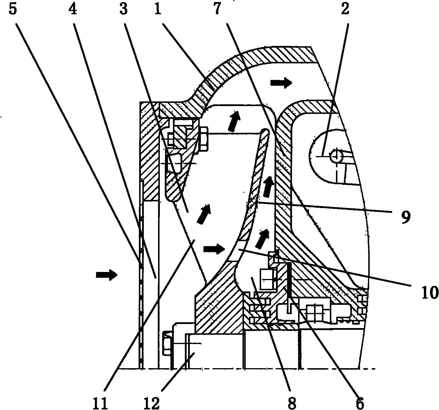 Bearing cooling method and structure