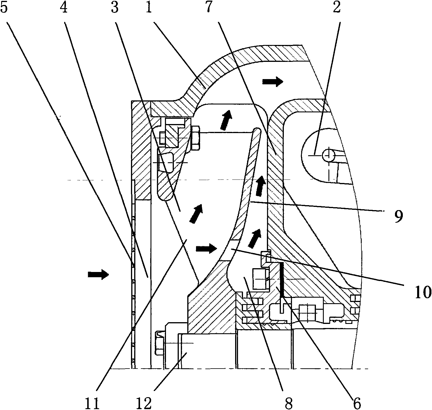 Bearing cooling method and structure