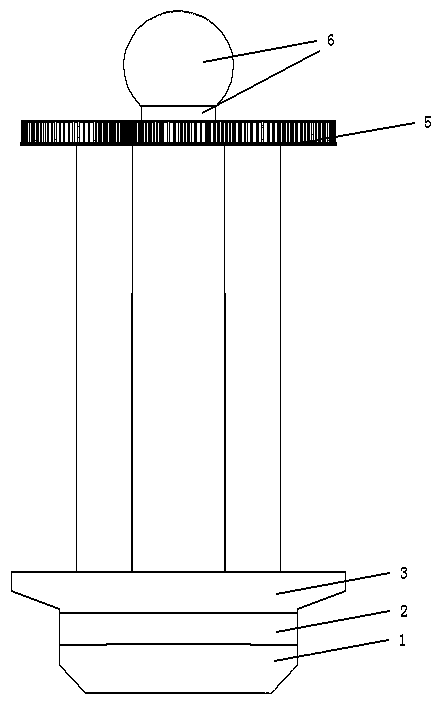 Dual-stand column-stabilizing type multifunctional floating platform