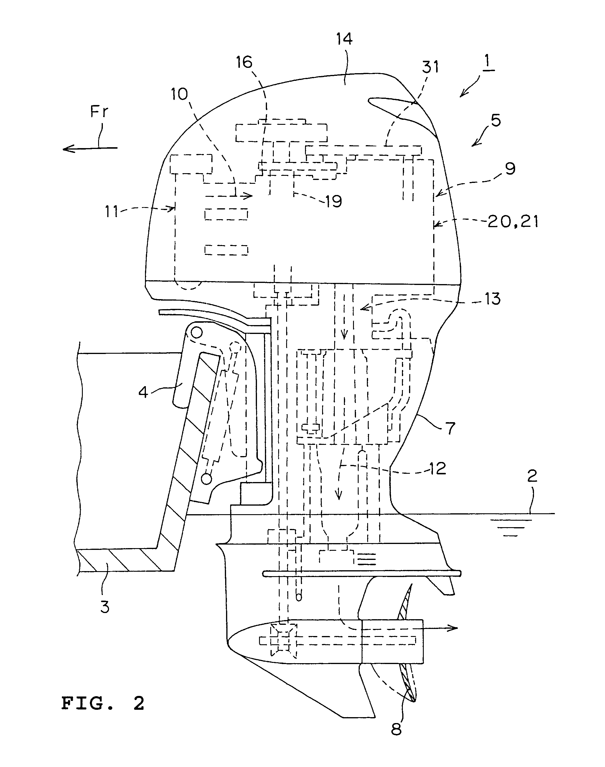 Intake device for outboard motor