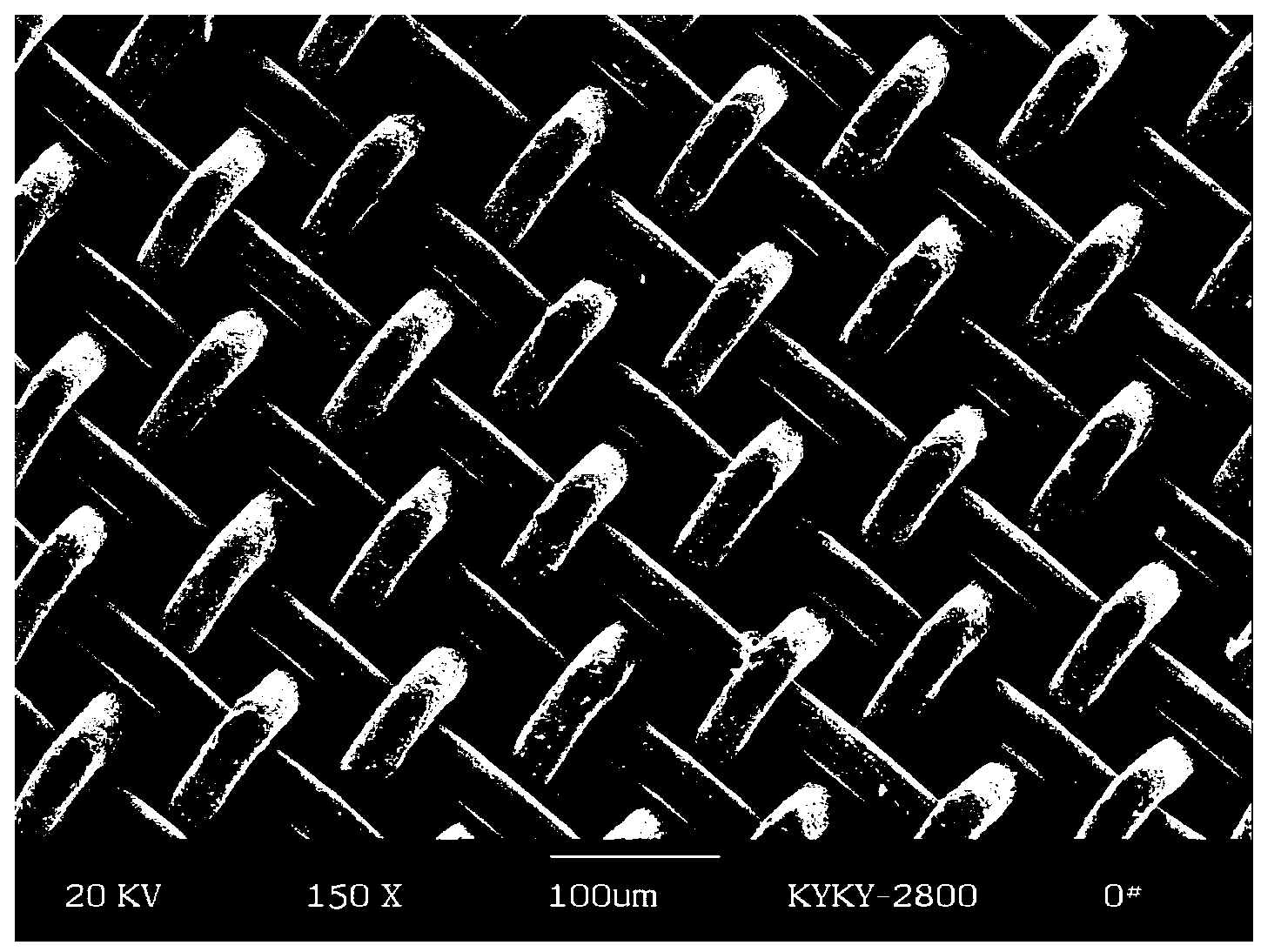 Oil-water separation mesh film with acid-base salt stabilizing function and with underwater super-oleophobic property and preparation method thereof