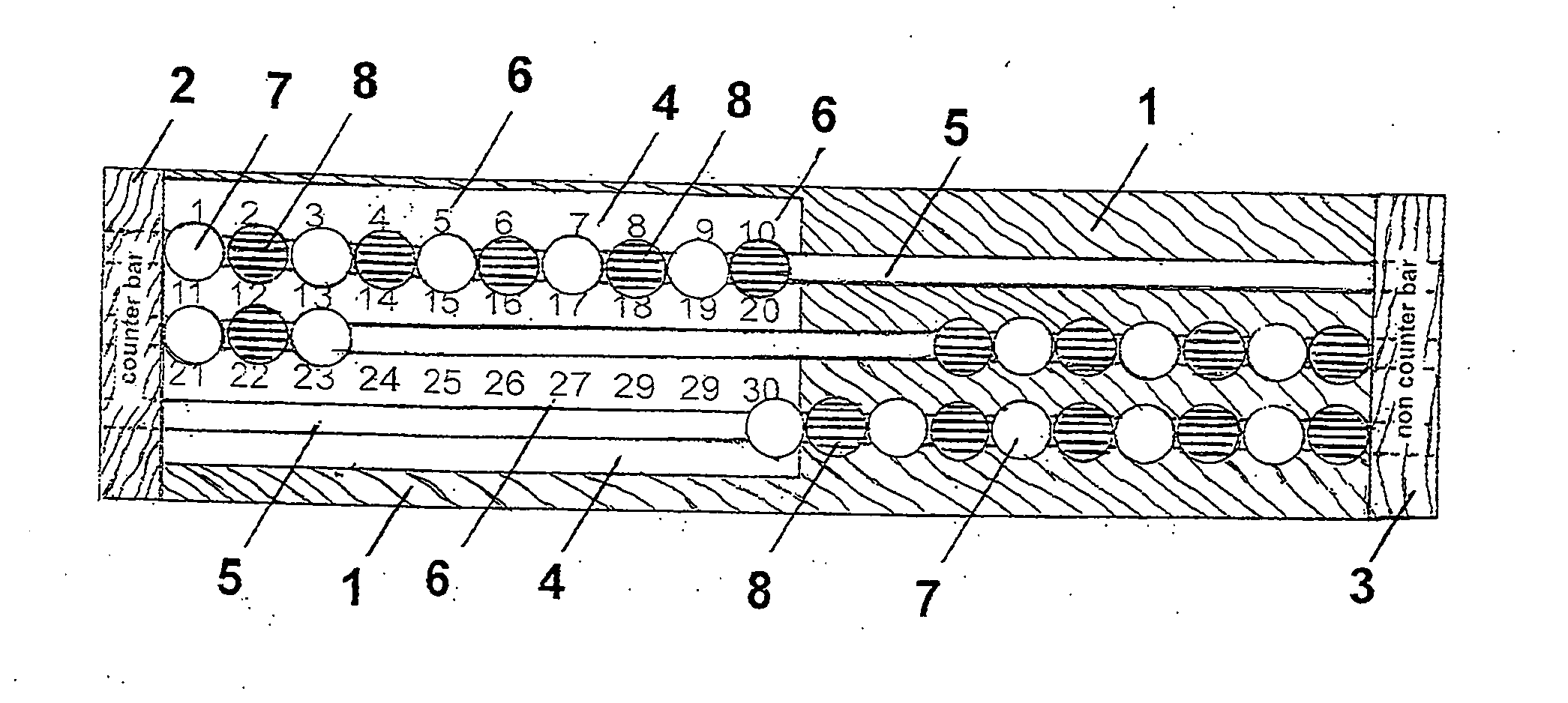 Use of colored beads in an augmented simple abacus