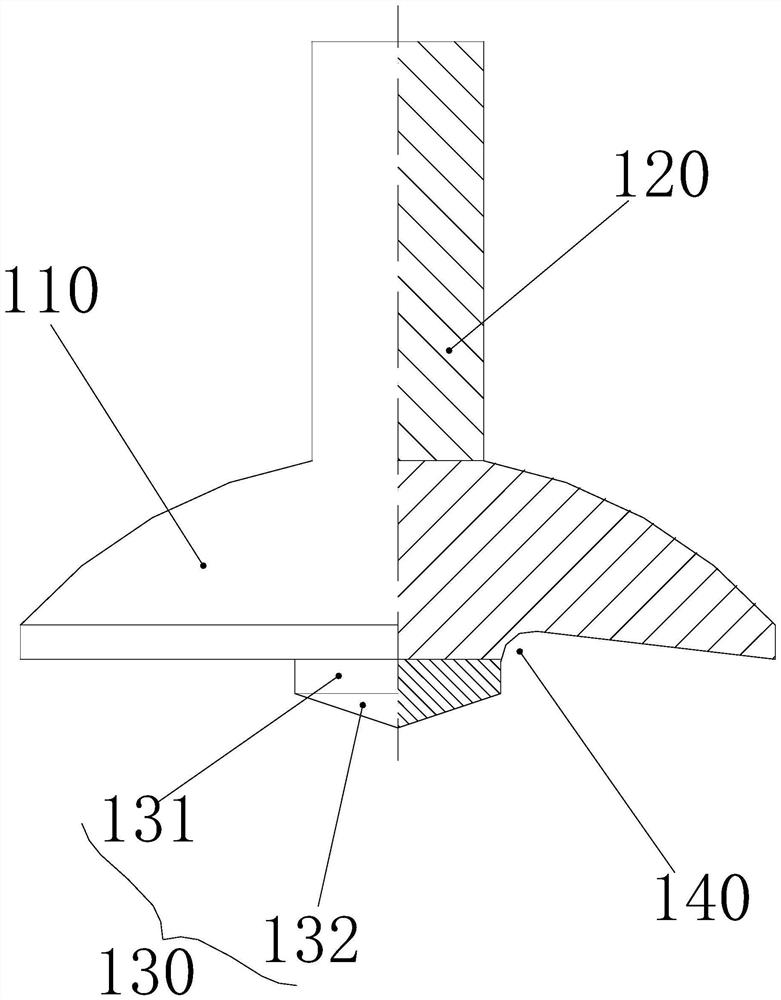 Riveting profiling pier head and mounting method