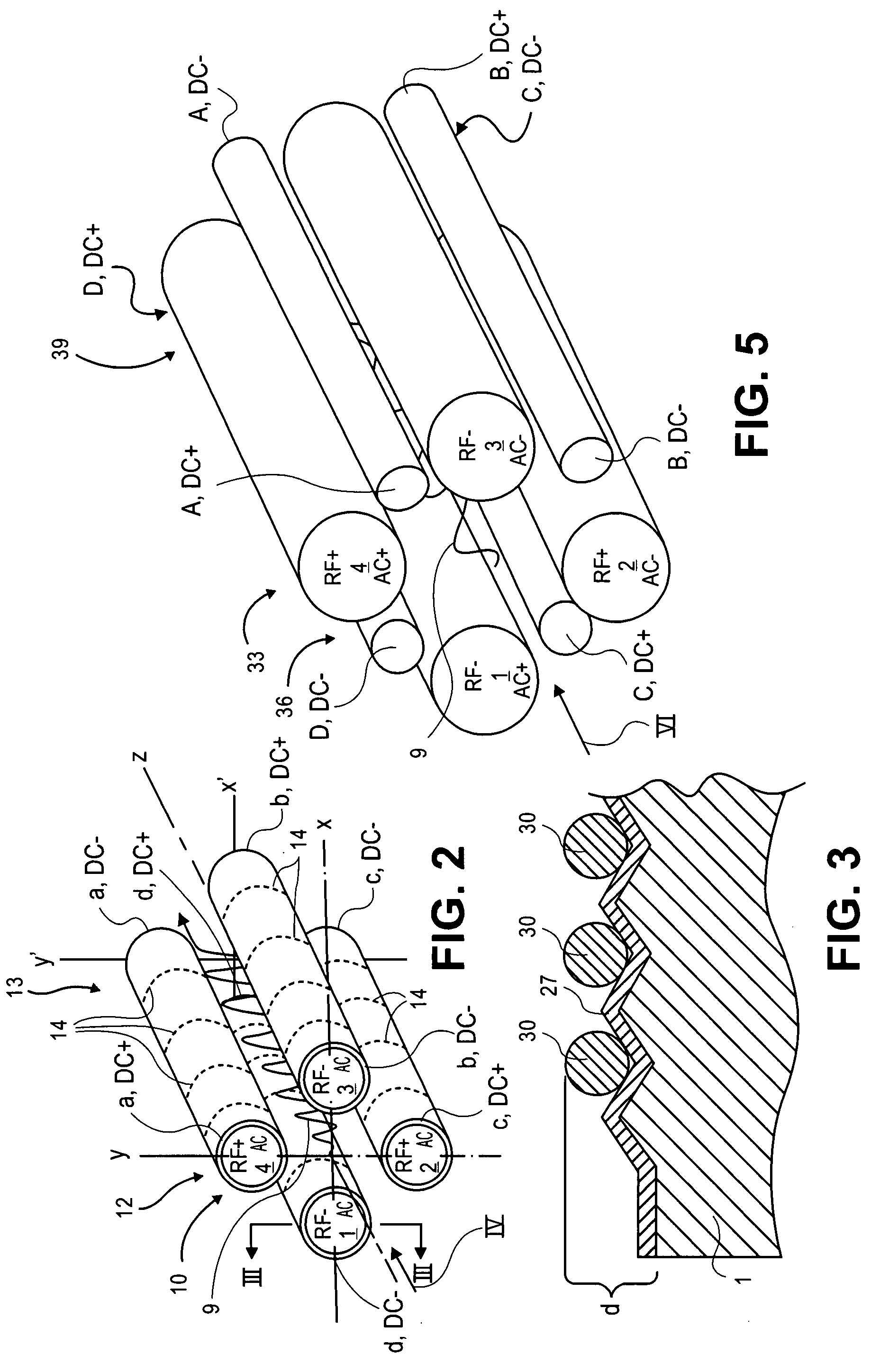 Separation and axial ejection of ions based on m/z ratio