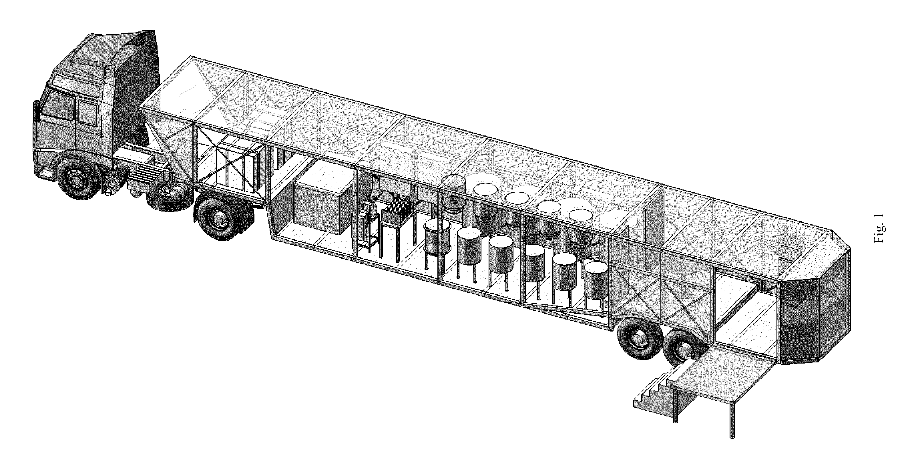 Self-sustainable mobile biodiesel production plant and method