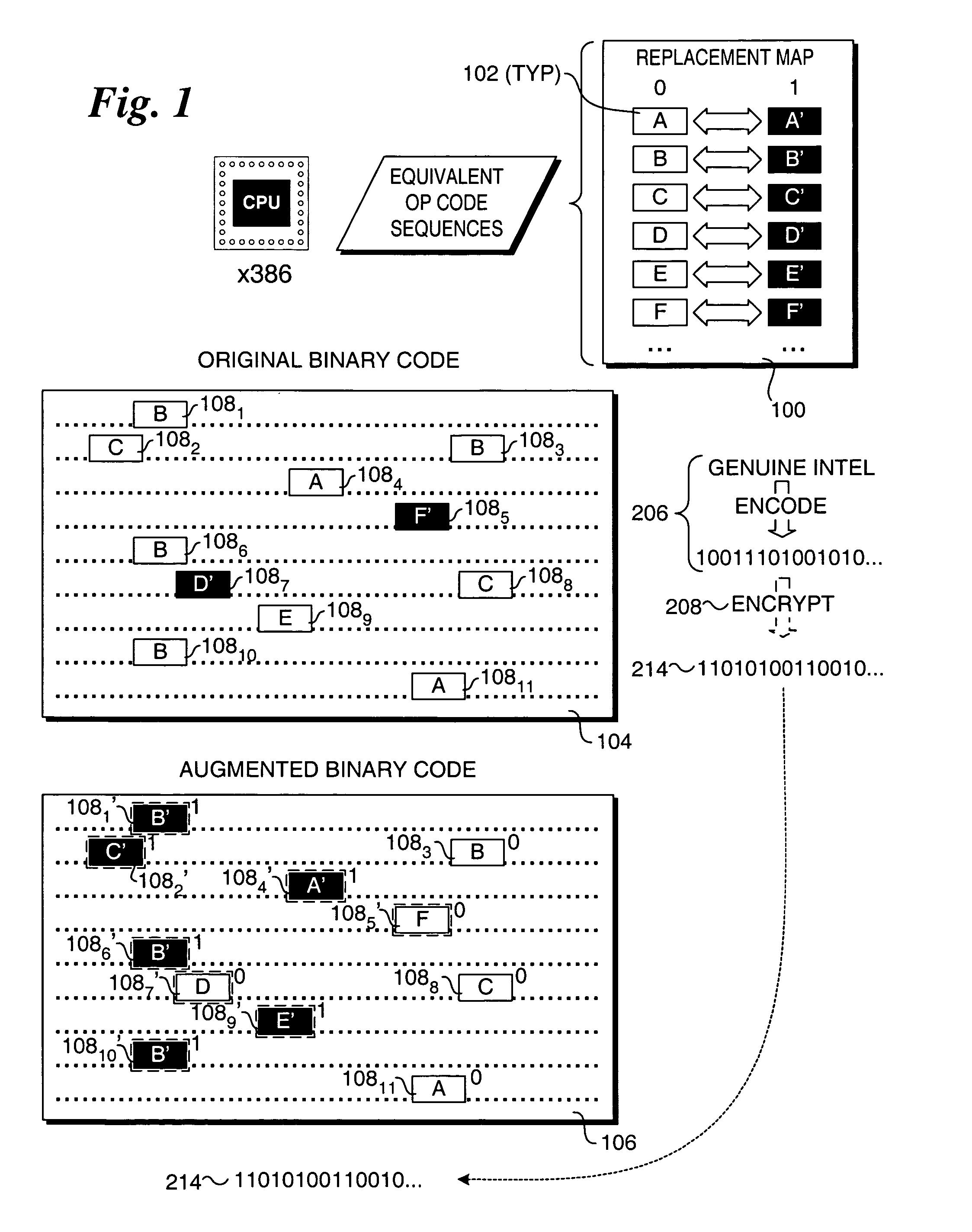 Method to provide transparent information in binary drivers via steganographic techniques