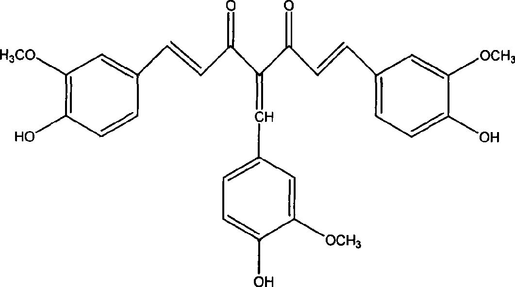 4-(4-hydroxy-3-methoxybenzene methylene) curcumin, preparation thereof and use in preparing anti-cancer medicament