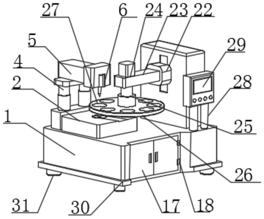 Semiconductor probe table type dotting machine