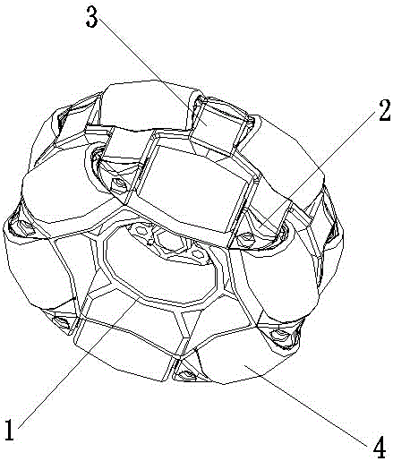 Double-rowed universal wheel