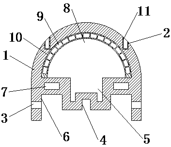 Anti-seismic and noise-reducing rubber clamping strip structure for metal frame of automobile seat