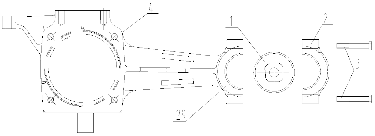 Railway vehicle jib-type axle box locating node assembling device