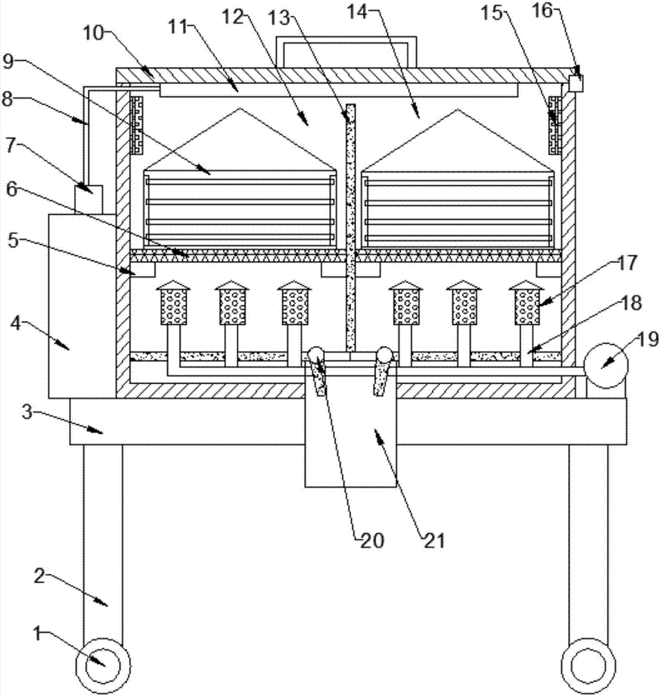 Agricultural seed sterilizing and drying device