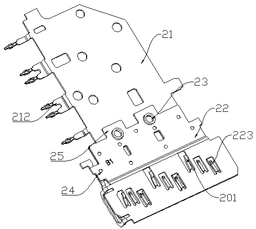 Shielding component and module structure for high-speed connector, and high-speed connector