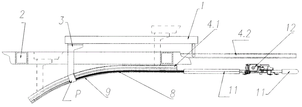 Driving mechanism for outward sliding vehicle door