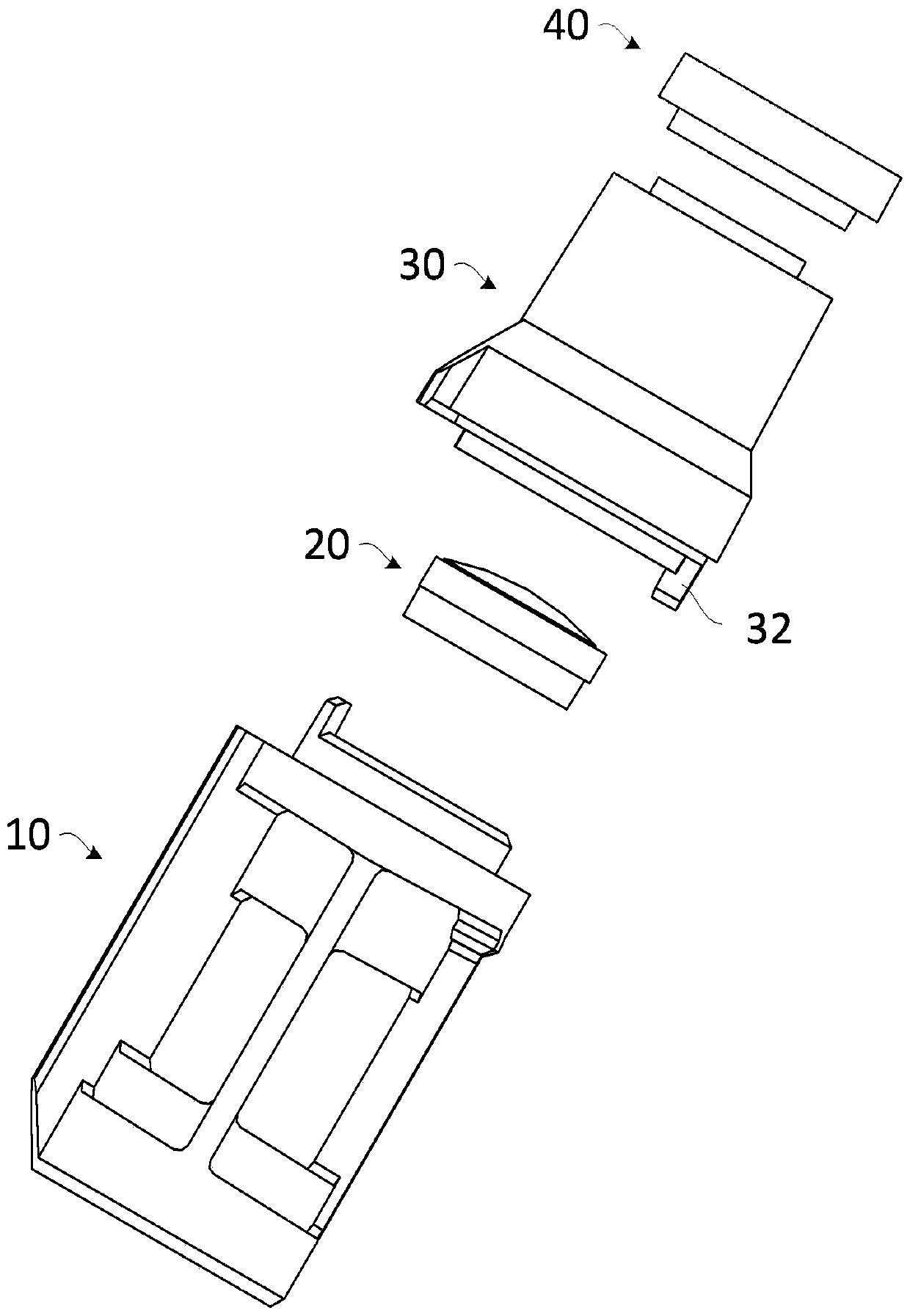 Infrared emission angle adjustment structure, infrared emission module and remote control apparatus