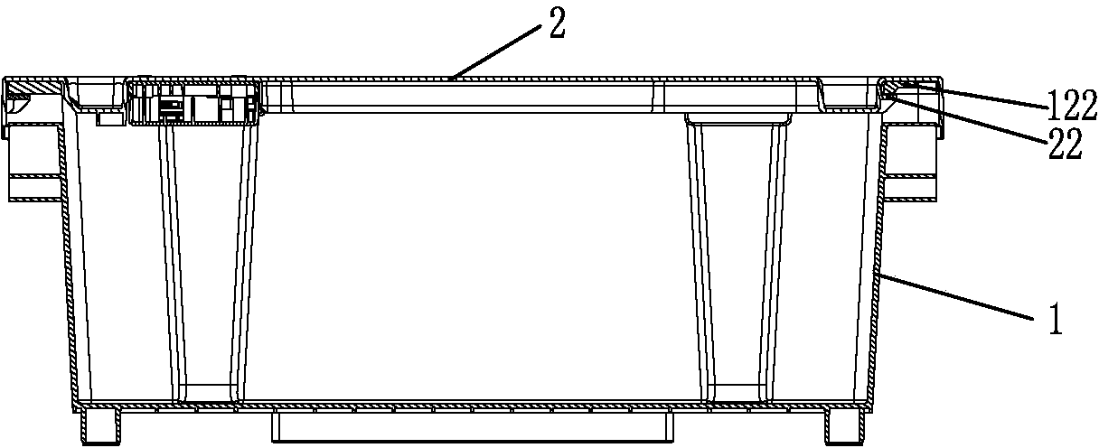 Pressing-pushing type box body and manufacturing process
