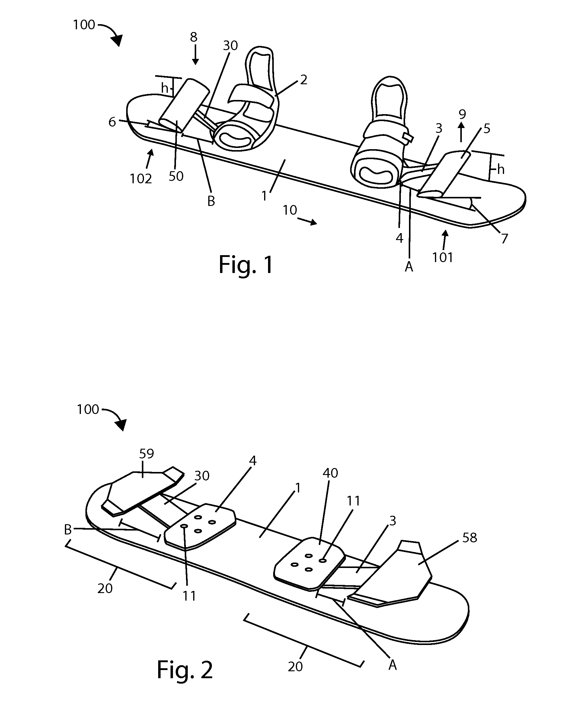 Snow ski and snowboard wing